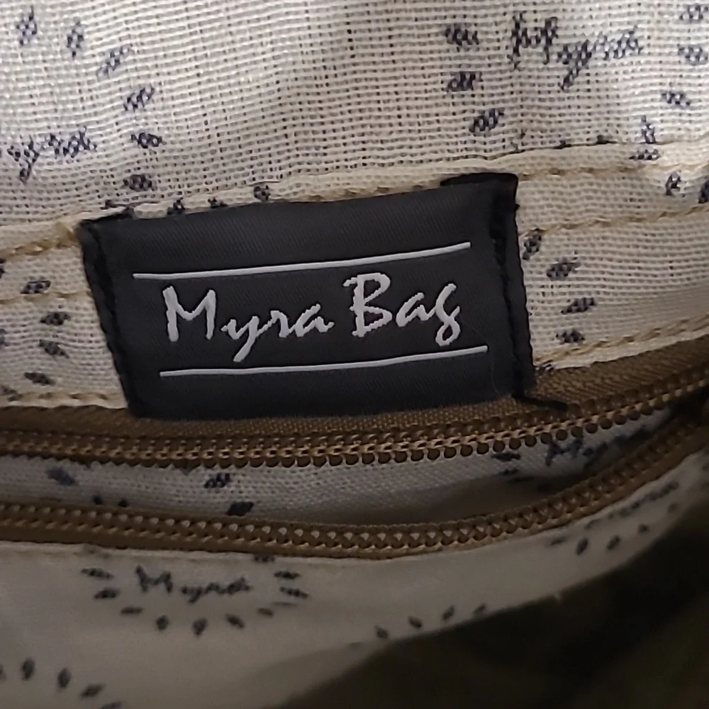Myra Bag The Pocket Star Canvas Leather Crossbody Bag Boho Hippie Errands